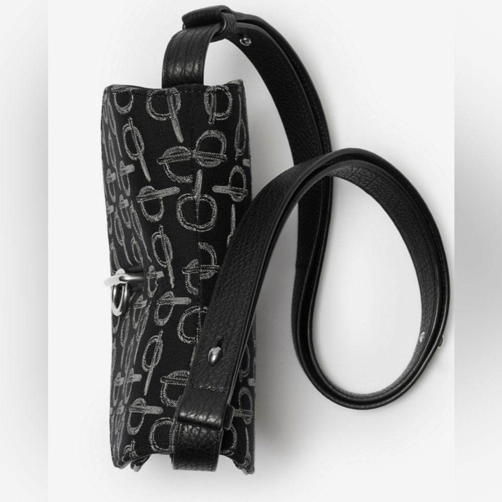 NEW $1750 Burberry Black and Gray Shoulder Bag rocking horse silver hardware - Picture 4 of 6